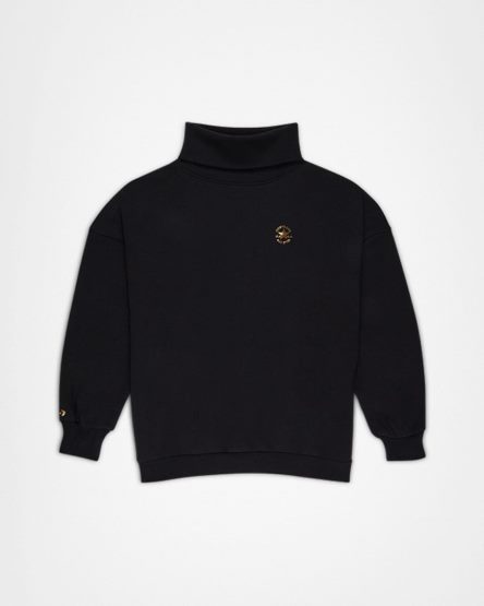 Dámské Mikiny Converse Chuck Taylor Patch Mock Neck Pullover Černé | CZ 31SLI23